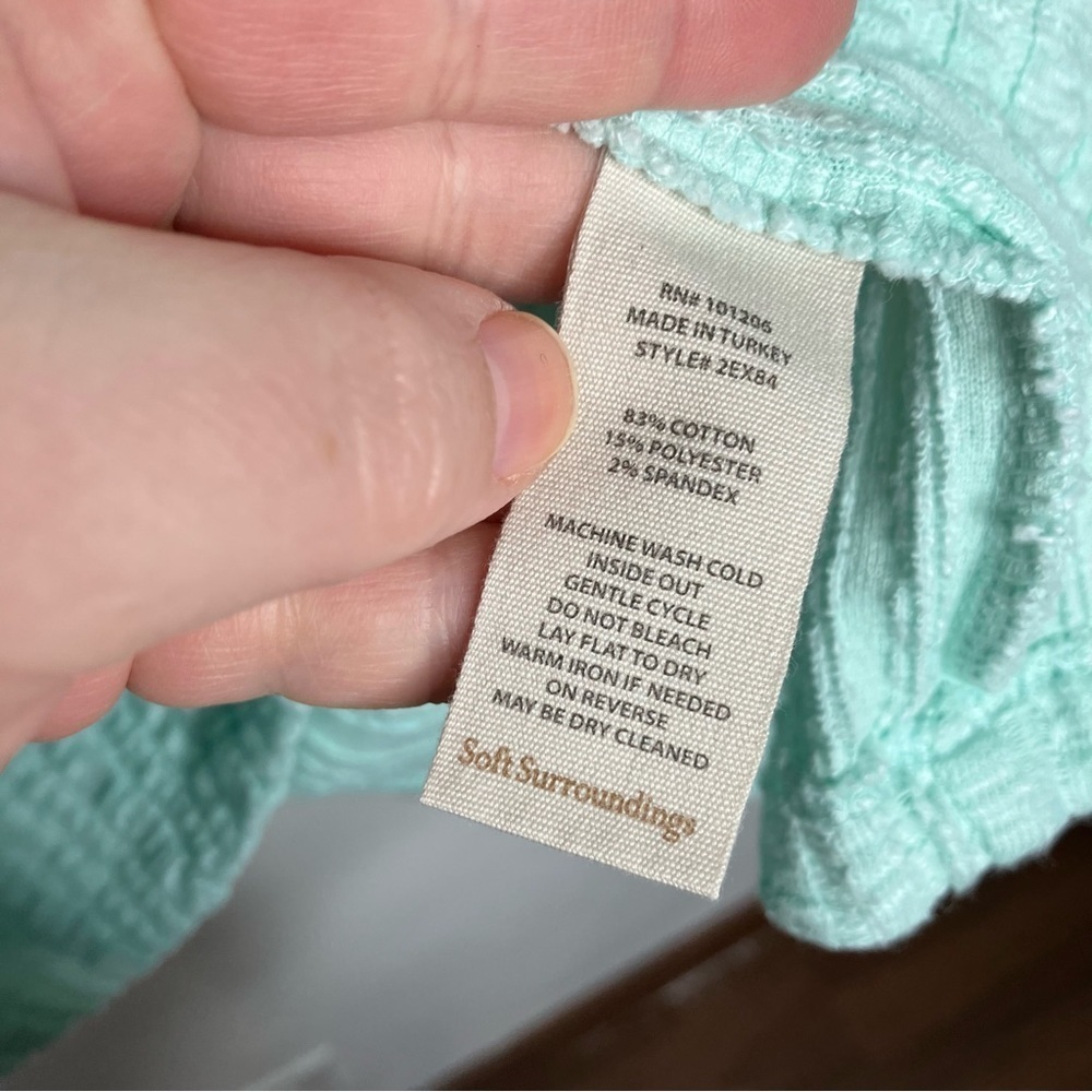 Soft surroundings seaside inspired‎ Goldie tunic in top fair aqua size medium - Picture 6 of 8